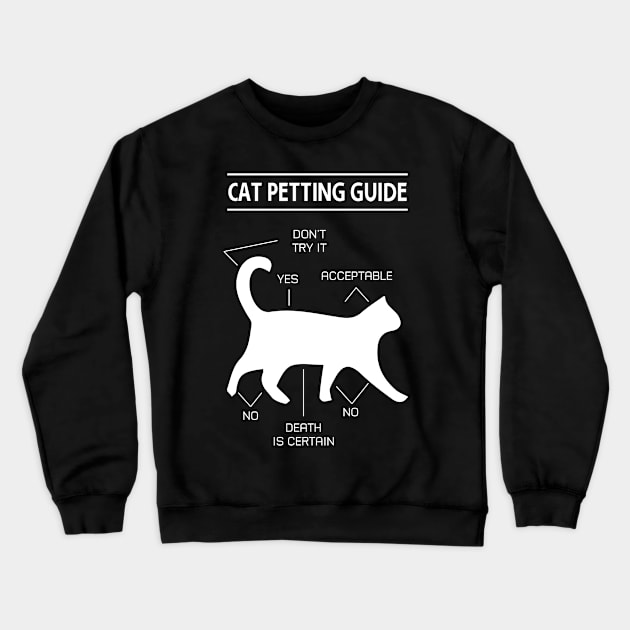 Cat Petting Guide Crewneck Sweatshirt by kimmieshops